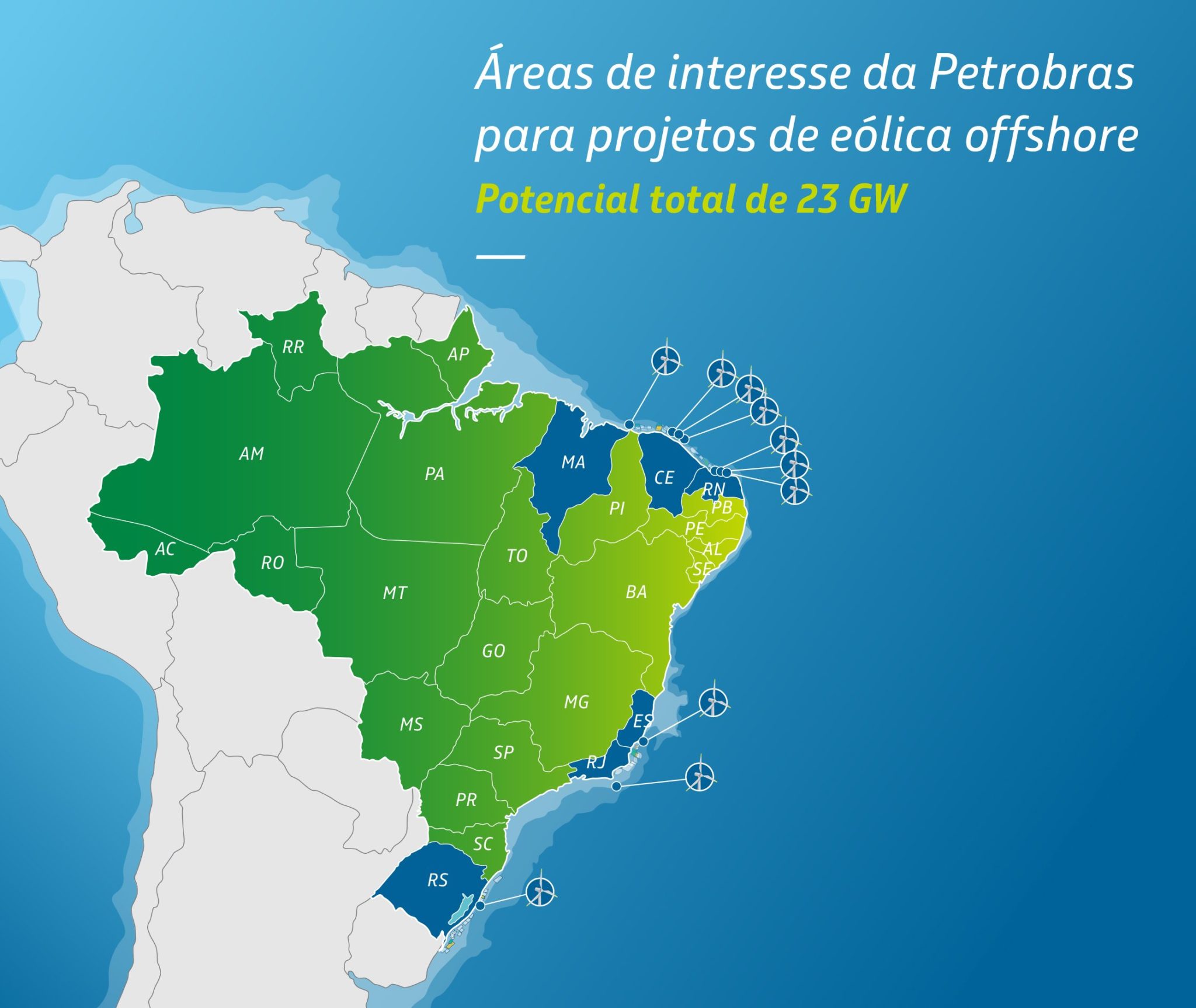Petrobras quer explorar energia eólica em áreas marítimas no Maranhão