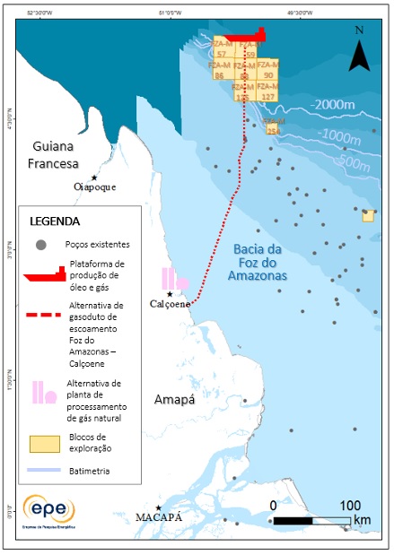 Empresa de Pesquisa Energética (EPE) sugere implantação de gasoduto na Margem Equatorial